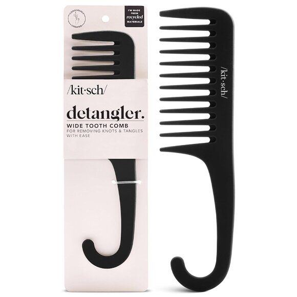 Wide Tooth Comb Detangler Curly Thick Hair Shower Tangle Tamer - Picture 1 of 8